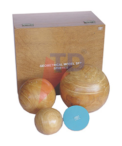 GEOMETRICAL MODEL SET, 4 TYPES OF SPHERES